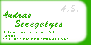 andras seregelyes business card
